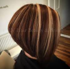 Wella Copper Hair Colour Chunky Highlights Stripes Inverted Graduated Bob Hair Wedding Hair Up Hair Colorist