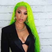 Black And Neon Green Hair Raschelle Smith On Instagram Wet Hair Princesshairplug Neon Green Hair Green Wig Neon Hair