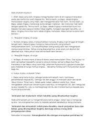 19), umat katolik membiasakan diri untuk berdoa bukan agar dipuji, melainkan agar semakin dekat dengan allah dan mendapatkan kekuatan rohani darinya. Doa Syukur Agung X