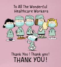 The Peanuts Gang Thanks All The Healthcare Workers In 2020 Snoopy Funny Snoopy Quotes Snoopy Love