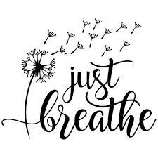 Just Breathe With Dandelion Womens Tshirt White Crew Neck Etsy In 2021 Just Breathe Quotes Just Breathe Tattoo Hand Lettering Quotes