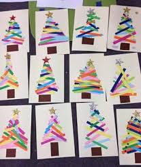 Paper Strip Xmas Tree Craft For Kids Art Time Vacanze Di Natale Kids Crafts Creazioni Con Carta