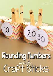 Rounding Numbers To The Nearest Ten With Craft Sticks Life Over C S Rounding Numbers Craft Stick Crafts Math Methods