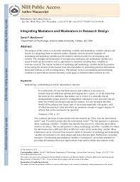 Variable discussion in research example. Pdf Integrating Mediators And Moderators In Research Design