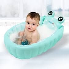 Once your baby is ready for a bath, you might use a plastic tub or the sink. Buy Inflatable Baby Bathtub Baby Bath Seat For Sitting Up Travel Tub With Air Pump And Toys Portable Bathtub For Newborns 6 Years Old Online In Germany B096532xfc