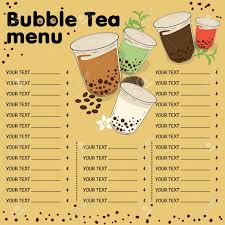 You have to get used to the tapioca bubbles but it's fun! Bubble Tea Menu Graphic Template Royalty Free Cliparts Vectors And Stock Illustration Image 124446151