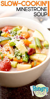Slow Cooker Minestrone Soup Without Pasta More Healthy Slow Cooker Soup Recipes Recipe Slow Cooker Soup Recipes Healthy Slow Cooker Soup Hungry Girl Recipes