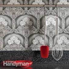 Wallpaper For The Backsplash Tough Splash Proof And Cleanable Vinyl Wall Paper Opens Up Whole N Diy Backsplash Wallpaper Backsplash Kitchen Kitchen Wallpaper