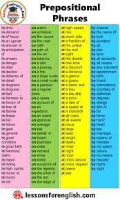 English Phrases Detailed Prepositional Phrases List Prepositional Phrases In In Time In Dem Prepositional Phrases Learn English Vocabulary Learn English Words