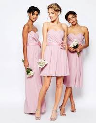 Image 4 Asos Petite Wedding Robe Courte En Mousseline Avec Fleur A Porter Sur Vetement Kleid Hochzeit Brautkleider Online Bandeau Kleid