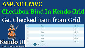 How To Bind Checkbox Inside Kendo Grid