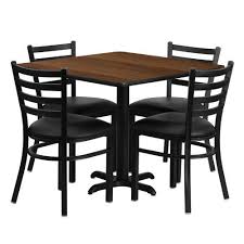 Offex Ofx 107048 Ff Restaurant Break Room Square Laminate 5 Piece Dining Set Metal Chairs Flash Furniture Laminate Table Top