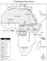 7 printable blank maps for coloring activities in your. Africa Physical Map Blank Page 1 Line 17qq Com