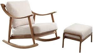 Xiaoxiong Rocking Chairs Modern Wooden Rocking Chair Removable Cushion Cover Recliner Relax Lounge Chair Wit Wooden Rocking Chairs Rocking Chair Modern Chairs