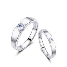 Engravable Couple S Sterling Silver Plated Platinum Frosted Wedding Ring Engagement Ring Wedding Rings Fashion Rings Wedding Rings Engagement