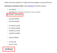 Craigslist Resumes How To Post A Resume On Craigslist