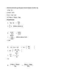 Check spelling or type a new query. Sederhanakanlah Pembagian Bentuk Aljabar Berikut Ini