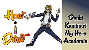 Eijiro and denki wearing their upgraded hero costumes. Denki Kaminari Zeichnen Novocom Top