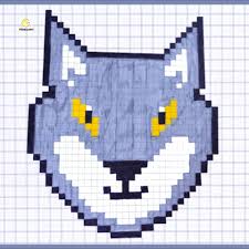 Pixel Art Facile Loup En 2020 Pixel Art Pixel Art Facile Pixel Art Loup