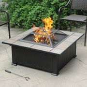 Nothing beats gathering outside under the stars and staying warm and toasty thanks to fire pits and outdoor fireplaces. Yaheetech 32 Outdoor Metal Firepit Backyard Patio Garden Square Stove Fire Pit With Cover Walmart Com Walmart Com