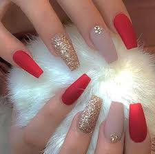 Powder and liquid monomer and polymers are mixed together to. Nails Red Acrylic Nails Christmas Nails Acrylic Coffin Nails Designs