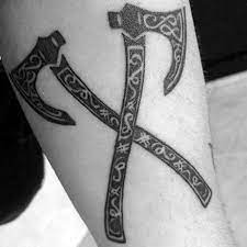 If you like celtic sword tattoo, you might love these ideas. 60 Axe Tattoo Designs For Men Wood Chopping Ink Ideas Axe Tattoo Tattoo Designs Men Viking Tattoos For Men