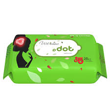 Khăn ướt Dot 20 tờ không mùi (xanh lá)
