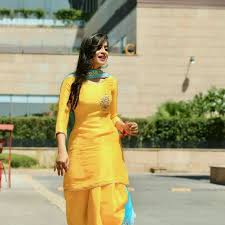 Aman Indian Designer Outfits Dress Indian Style Yellow Punjabi Suit