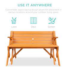 There are a number of different sort of free woodworking strategies to select from. Best Choice Products 2 In 1 Outdoor Interchangeable Wooden Picnic Table Garden Bench For W Umbrella Hole Natural Walmart Com Walmart Com