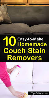 Successfully cleaning the urine off the couch depends on choosing the right treatment. 10 Easy To Make Homemade Couch Stain Removers Couch Stains Homemade Couch Couch Stains Remover