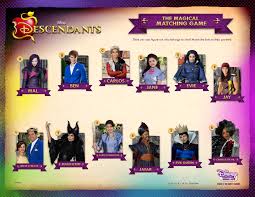 Disney Descendants Magical Matching Game Disney Descendants Disney Descendants Party Disney Party Games