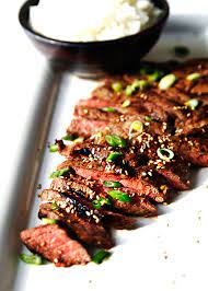 Grilled Flat Iron Steak Recipe | Asian Steak Marinade