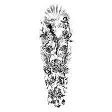 Angels And Skulls Tattoo Drawing Arm Tattoos Drawing Skull Sleeve Tattoo Design Drawings