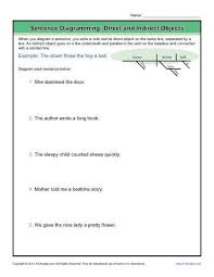 Diagramming Sentences Worksheets Direct And Indirect Objects Diagramming Sentences Sentence Activities Teaching Sentence Structure