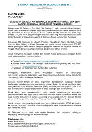 It was run by syarikat bekalan air selangor (syabas) which is owned by the state government. Charles Santiago Press Release By Syarikat Bekalan Air Selangor Sdn Bhd Syabas On Scheduled Water Disruption And Water Plant Maintenance Work Facebook