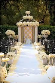Cream Peach And White Wedding Aisle Wedding Ceremony Decorations Outdoor Wedding Aisle Decorations Wedding Aisle