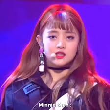 Her facial expressions are so elite now #gidle #minnie #sireneyes