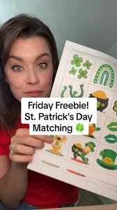 St. Patrick's Day Matching Game by Cindy of @cindzartdesign 🍀🌈 Grab the  digital download by Thursday 3/21 at apopofyou.com How to Get It: 1. Go to  apopofyou.com 2. Select "Friday Freebie" tab