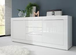 Buffet Bahut Moderne 210 Cm Blanc Agathe Matelpro Meuble Rangement Bahut Design Buffet Design
