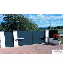 Portail 2 m de hauteur. Portail Plein Battant En Aluminium 2 Vantaux Leportailalu