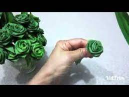 How To Make A Big Rose Out Of Lemon Leaves Designing For Designers Video Tutorial Series Youtube Flax Flowers Palm Leaf Art Floral Art