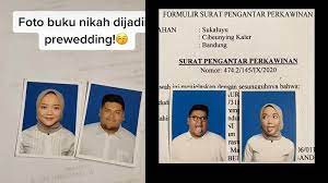 Pas foto nikah background merah atau biru. Viral Foto Buku Nikah Jadi Prewedding Solusi Pasangan Ldr Dan Bisa Hemat Biaya Halaman All Tribunnews Com Mobile