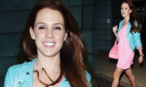 Danielle O'Hara wears aqua blue at Splash! after-party alongside Tom Daley 