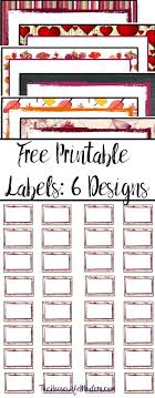 Design and make your own labels with these templates. Free Printable Labels 6 Different Designs