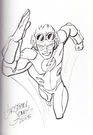 I teach aspiring young artists from around the world step by step instruction on how to draw their favourite characters. Kid Flash Christopher Jones In Russ Otto S Flash Green Lantern Sketchbook Comic Art Gallery Room