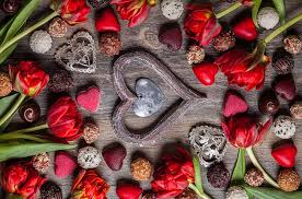 Maybe you would like to learn more about one of these? Love Flowers Gift Chocolate Candy Hearts Tulips Sweets Red Wood Hd Wallpaper Wallpaperbetter