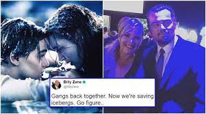 Leonardo dicaprio and kate winslet starred in the 1997 hit movie titanic, and their chemistry was quickly noticed by moviegoers.dicaprio plays the poor artist jack aboard the fancy ship, while. Titanic Stars Leonardo Dicaprio Kate Winslet Reunite After 20 Years Twitter Bursts With Iceberg Jokes Trending News The Indian Express