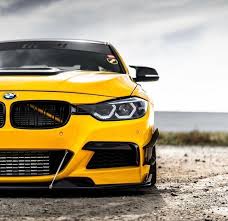 Bmw F30 3 Series Slammed In Gloss Sunflower Yellow Wrap F30 Shadow Bwm Series Bmw Custom Bmw Bmw Cars