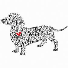 Black And White Dachshund Drawing Pop Out Art Sign Dachshund 6x6 Dachshund Art Dachshund Illustration Dachshund Design