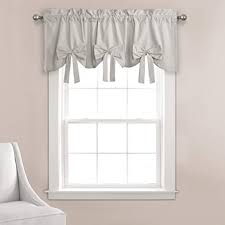 For arched and eyebrow type windows clear flexible curtain rods and curved curtain rods are offered that can be curved to your window's shape. Amazon Com Lush Decor Light Gray Melody Bow Window Curtain Valance 18 X 52 2 Header Home Kitchen